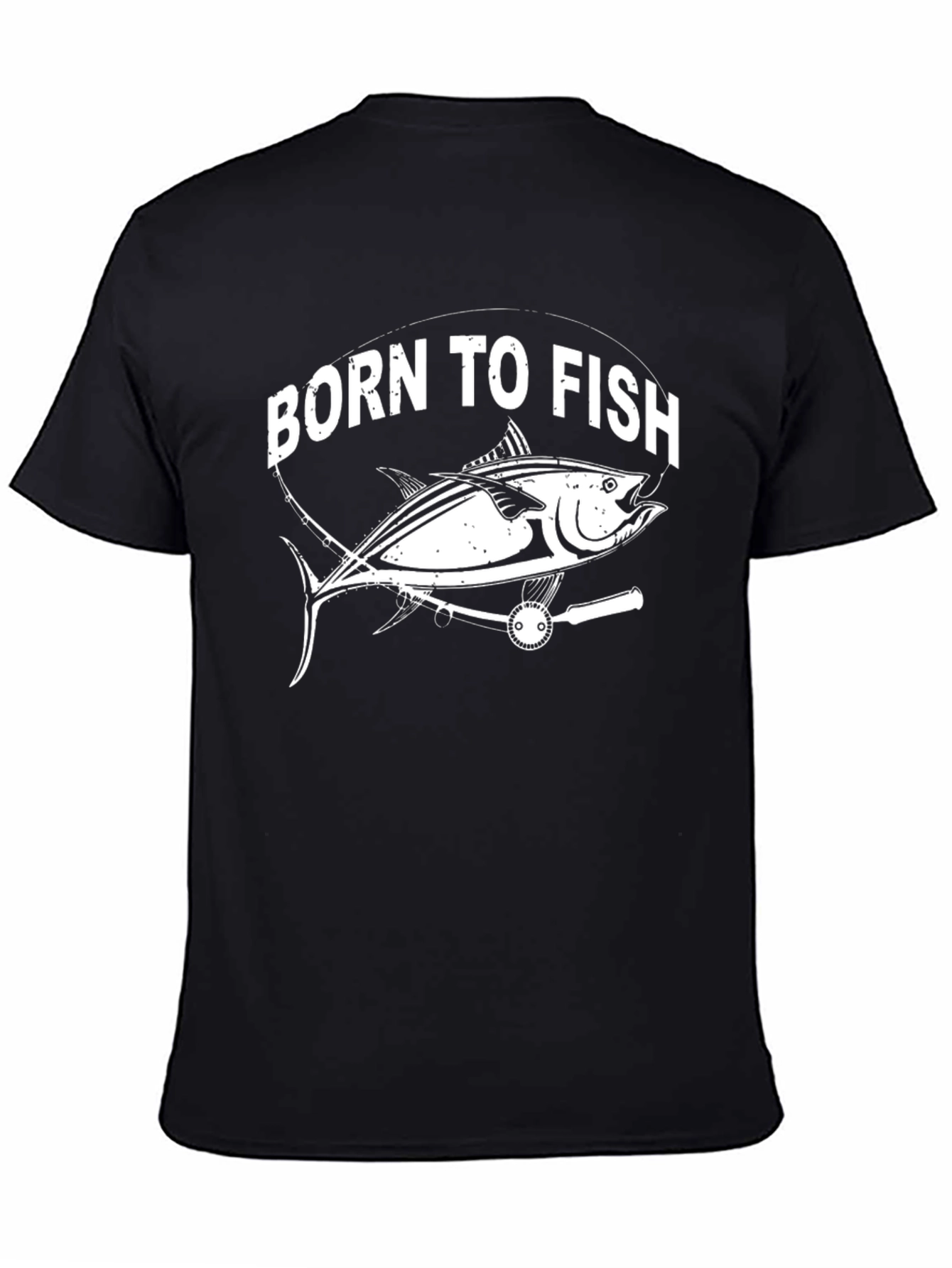 Born to Fish Graphic Tee - Black