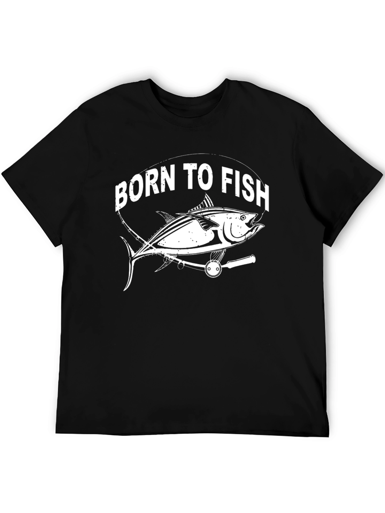 Born to Fish Graphic Tee - Black