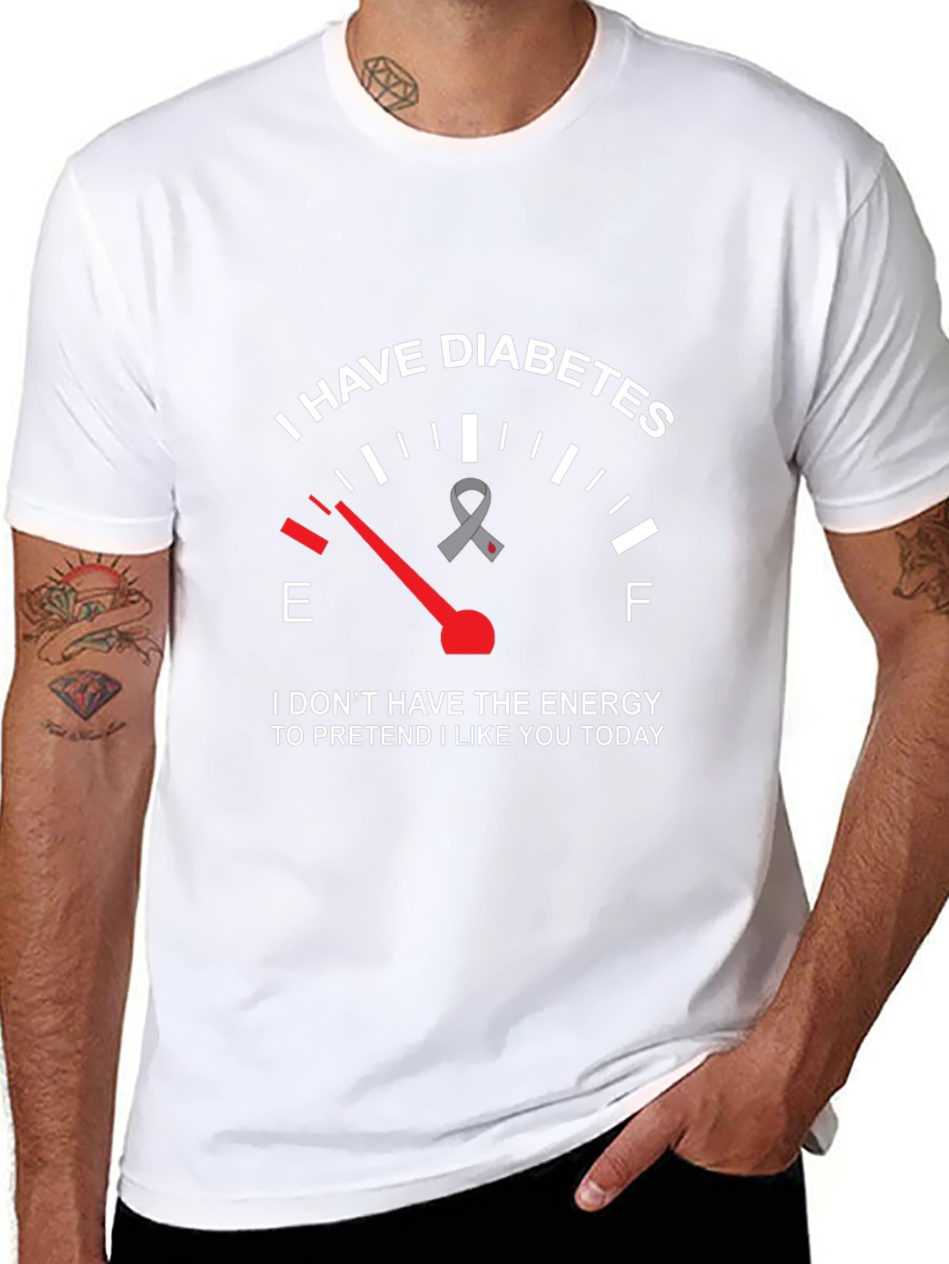 Diabetes Awareness Graphic Tee - Low Energy T-Shirt