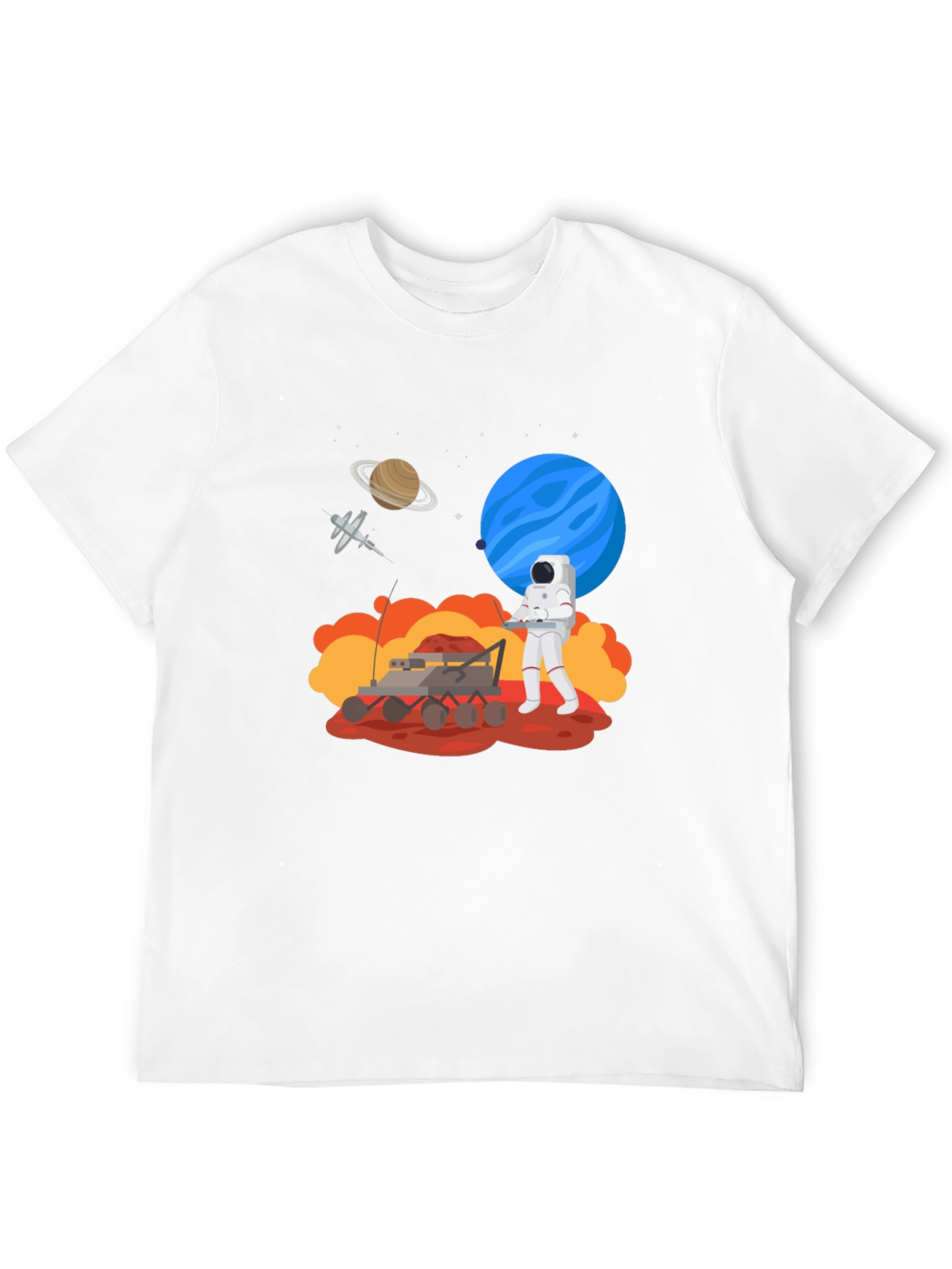 Astronaut Mars Rover Black Graphic Tee