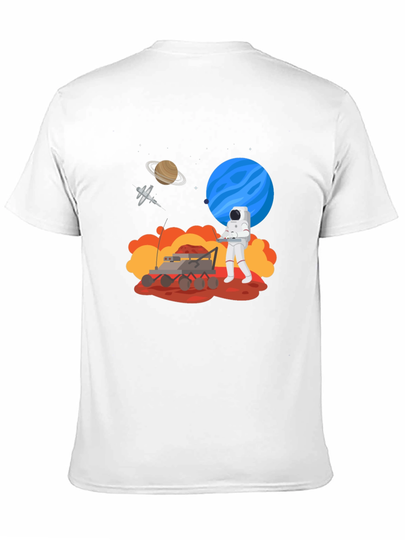 Astronaut Mars Rover Black Graphic Tee