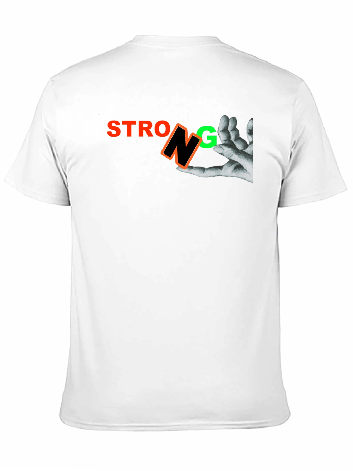 Strong Graphic Print Mens Black T-Shirt