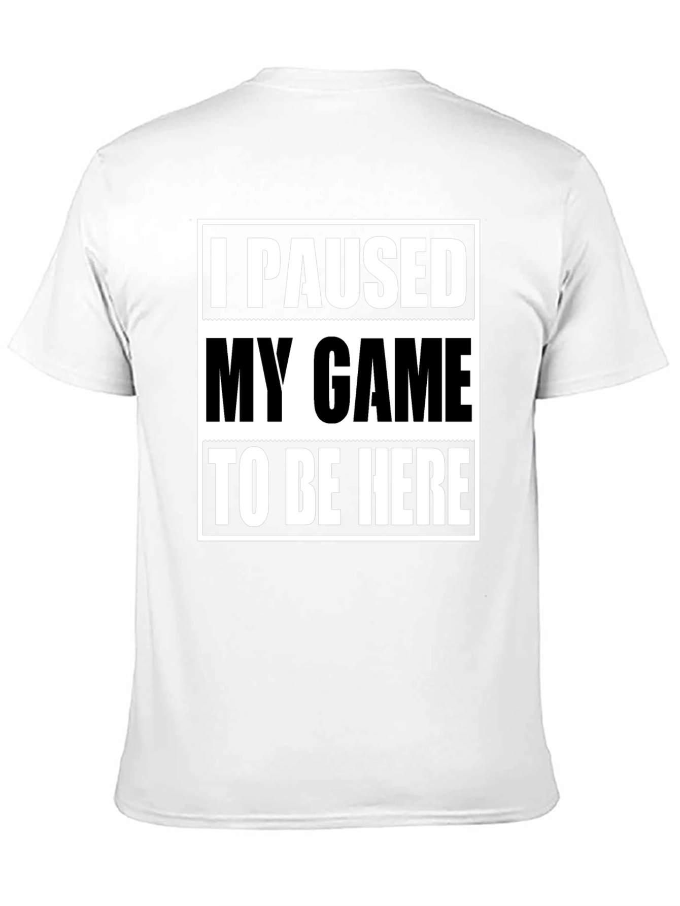 I Paused My Game Black Graphic Tee