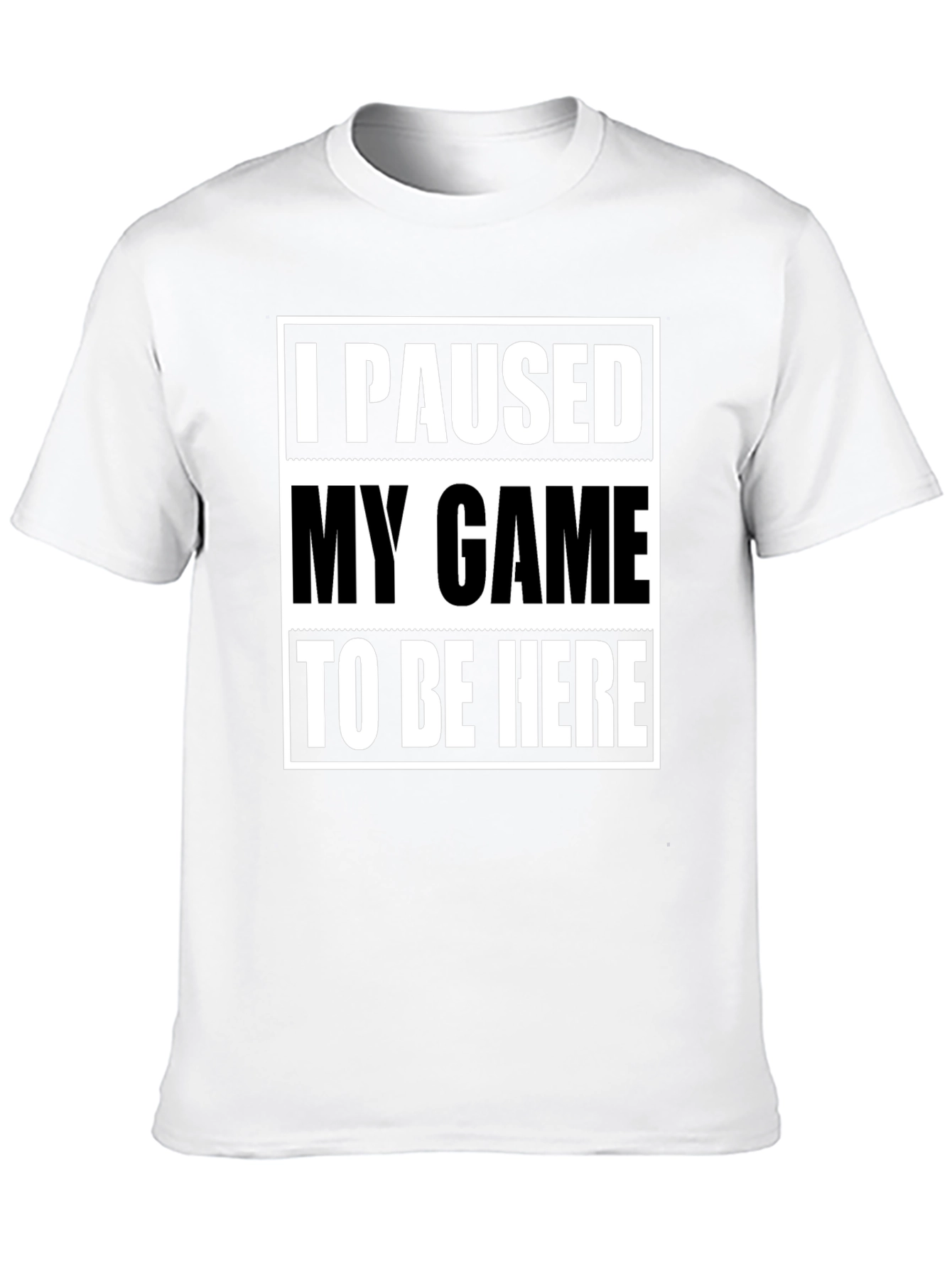 I Paused My Game Black Graphic Tee