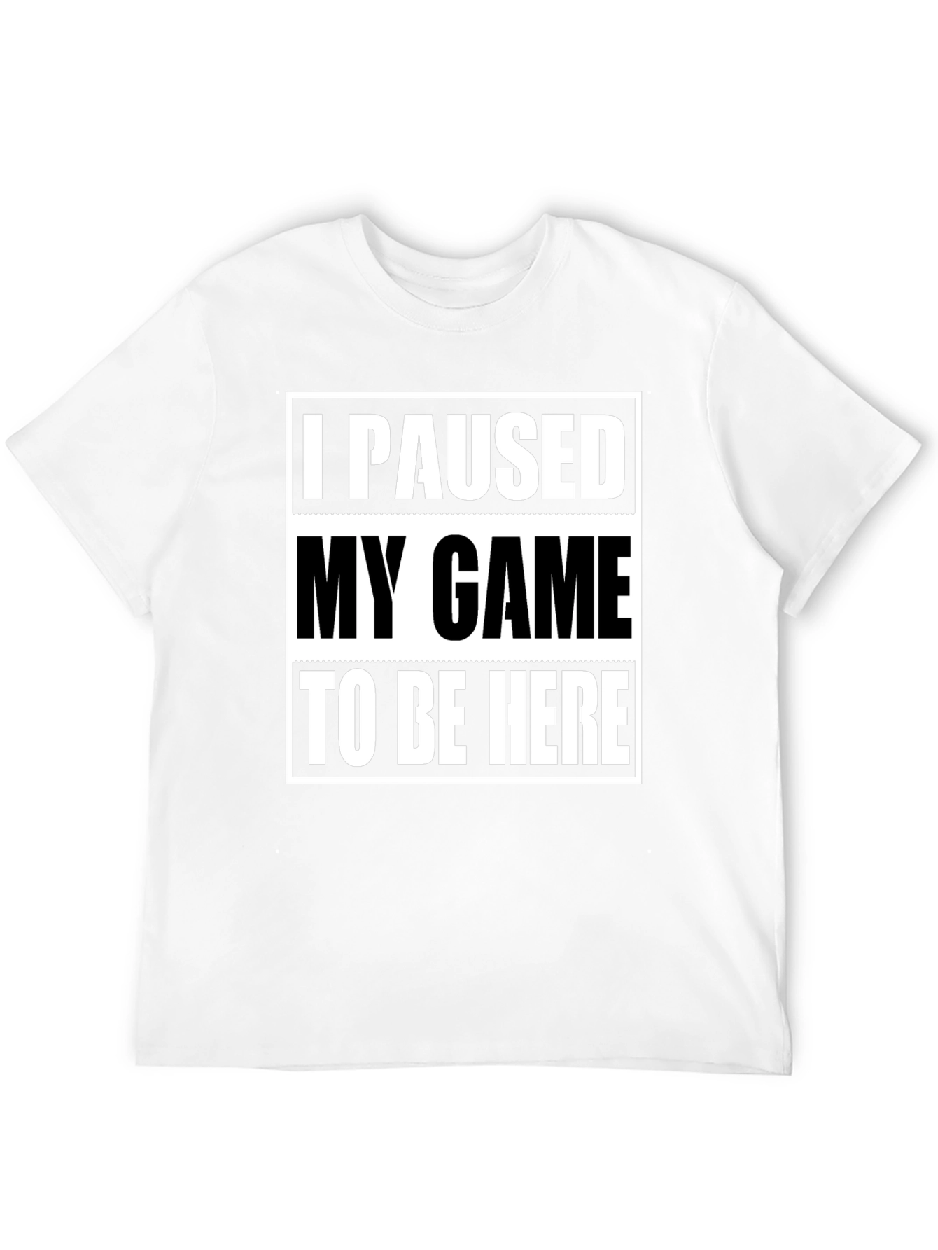 I Paused My Game Black Graphic Tee