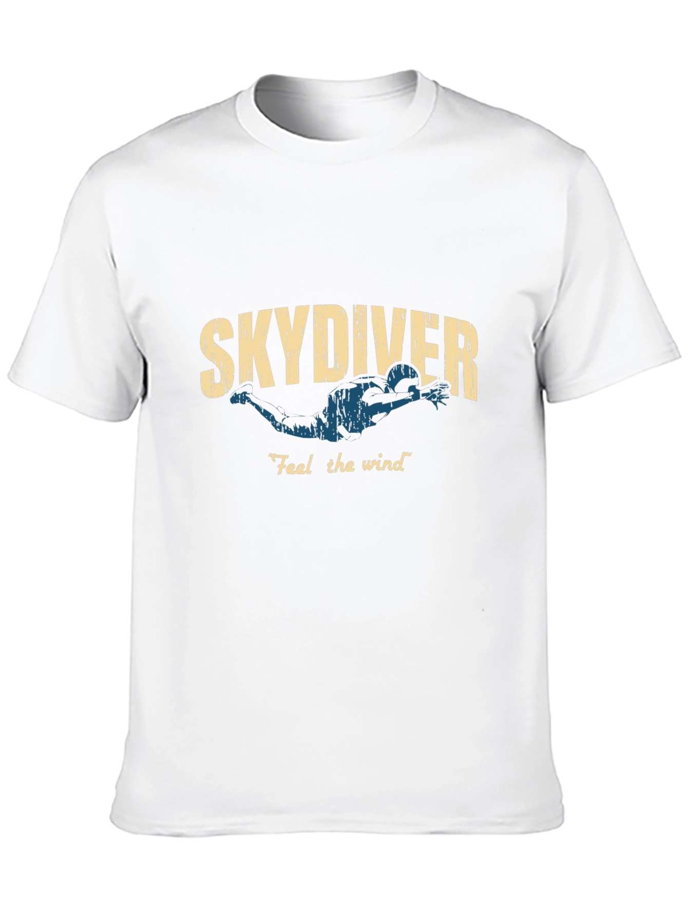 Skydiver Feel the Wind Graphic Tee - Black