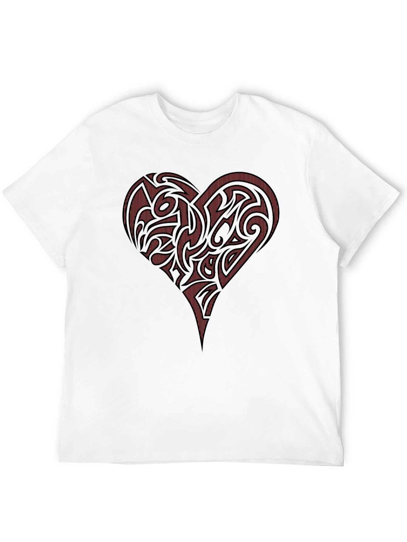 Tribal Heart Graphic Tee - Black
