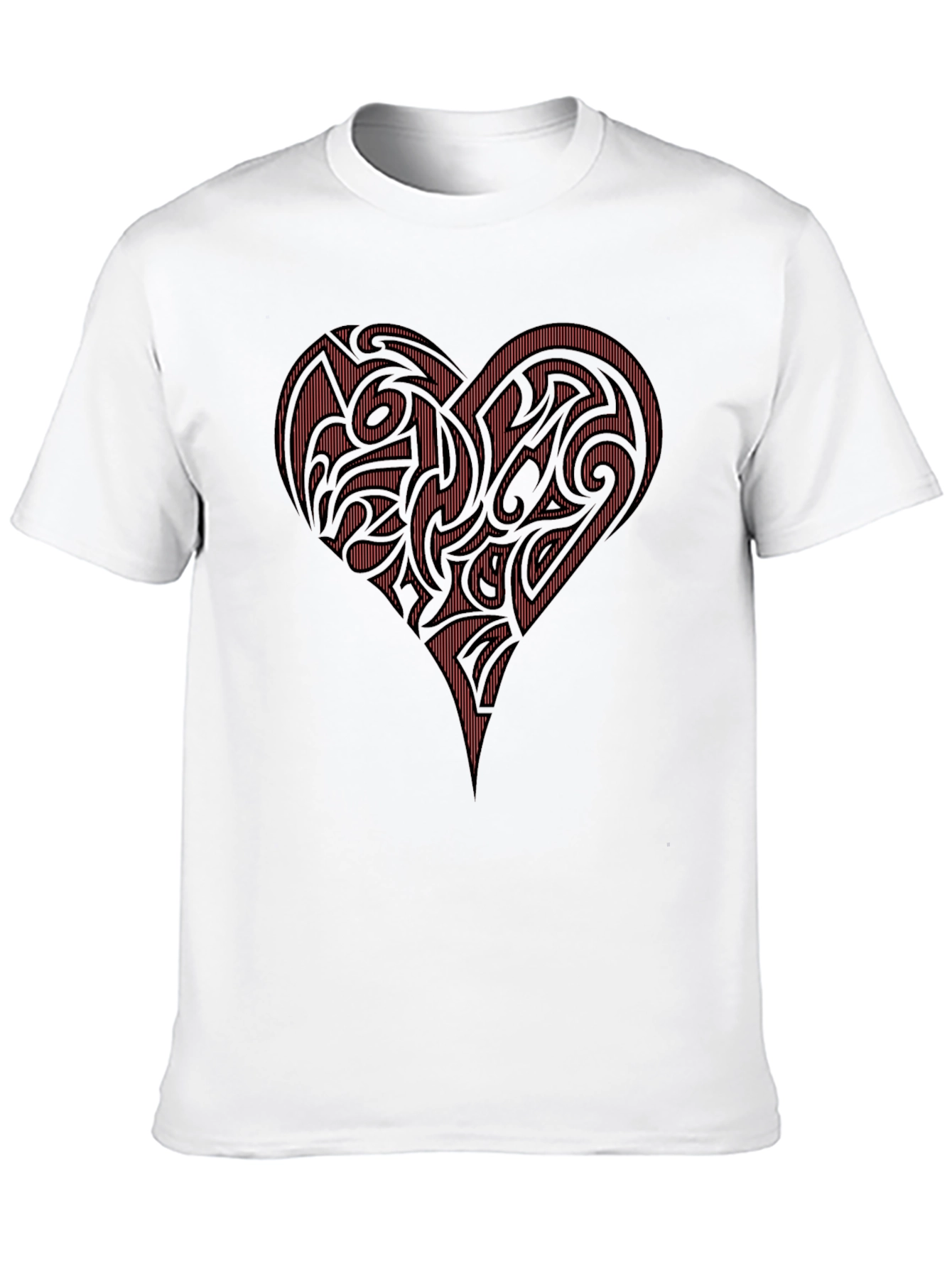 Tribal Heart Graphic Tee - Black