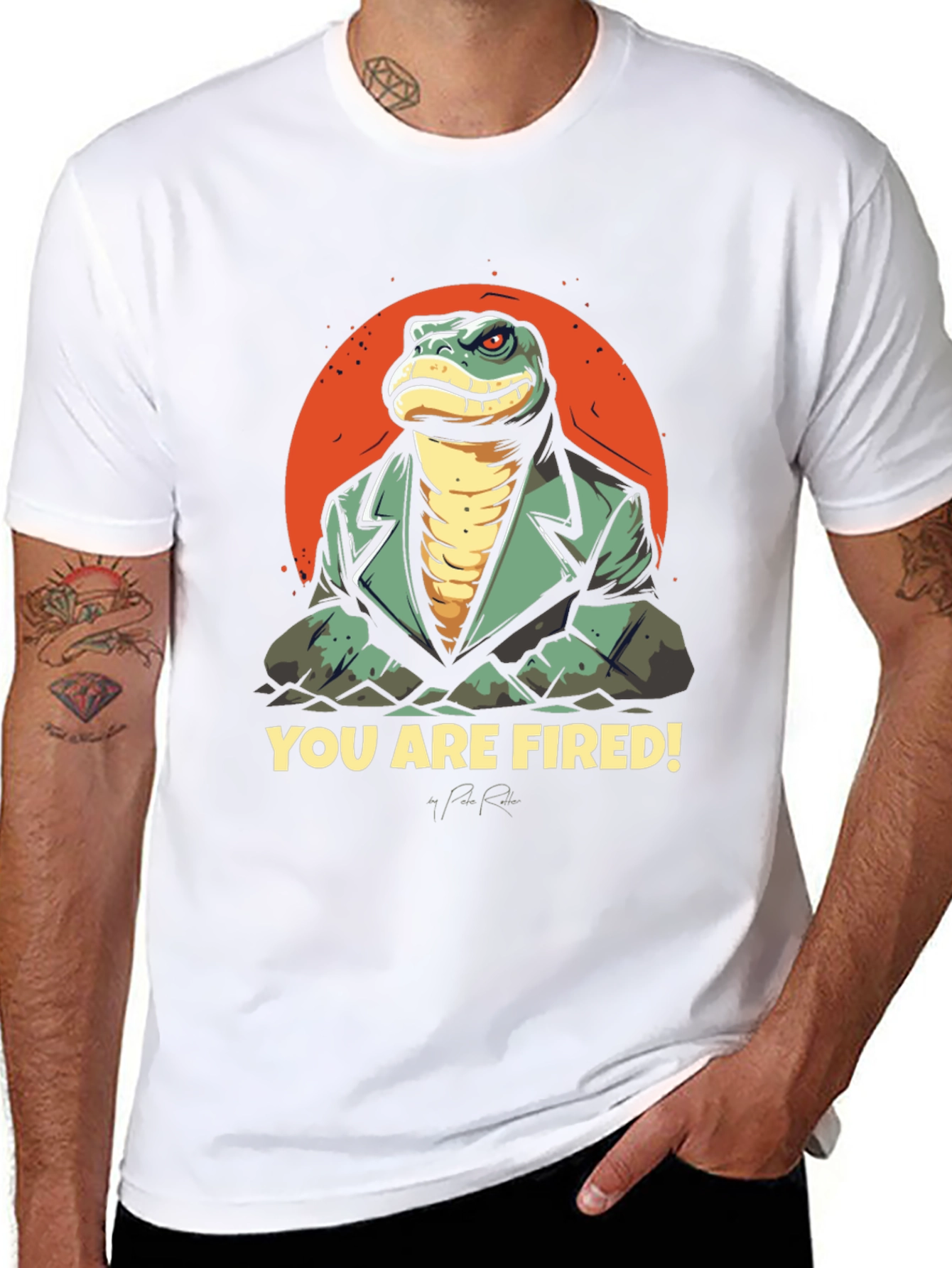 You Are Fired! T-Shirt: Reptilian Boss