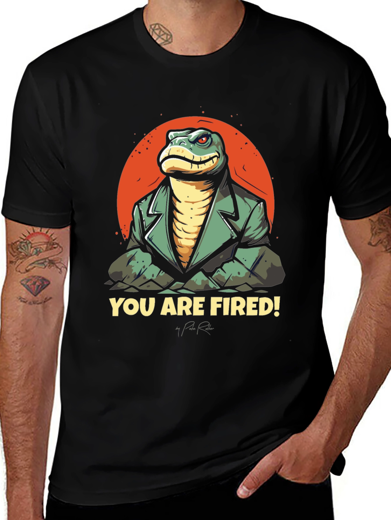 You Are Fired! T-Shirt: Reptilian Boss