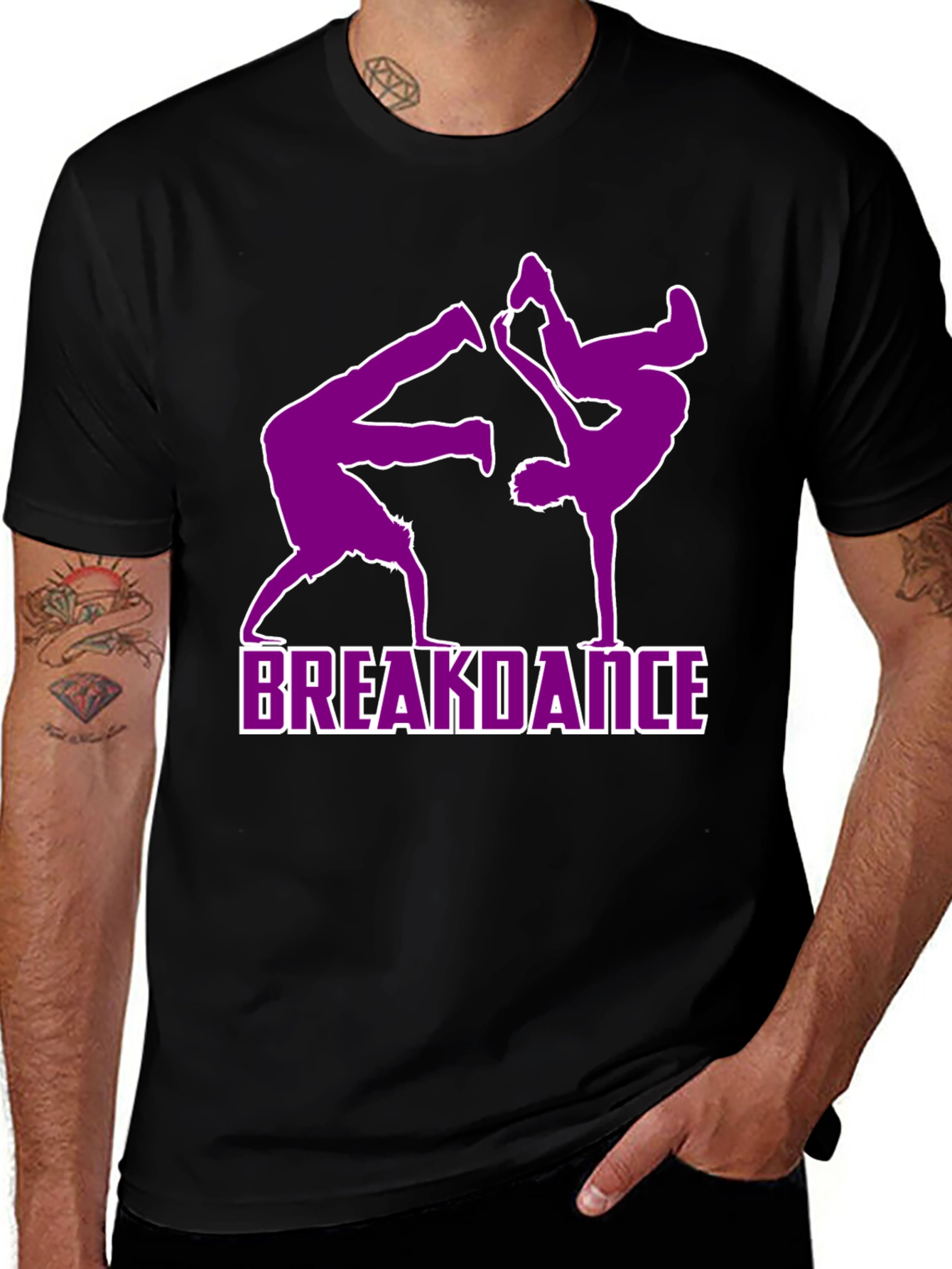 Breakdance Graphic T-Shirt - Cool Black Tee