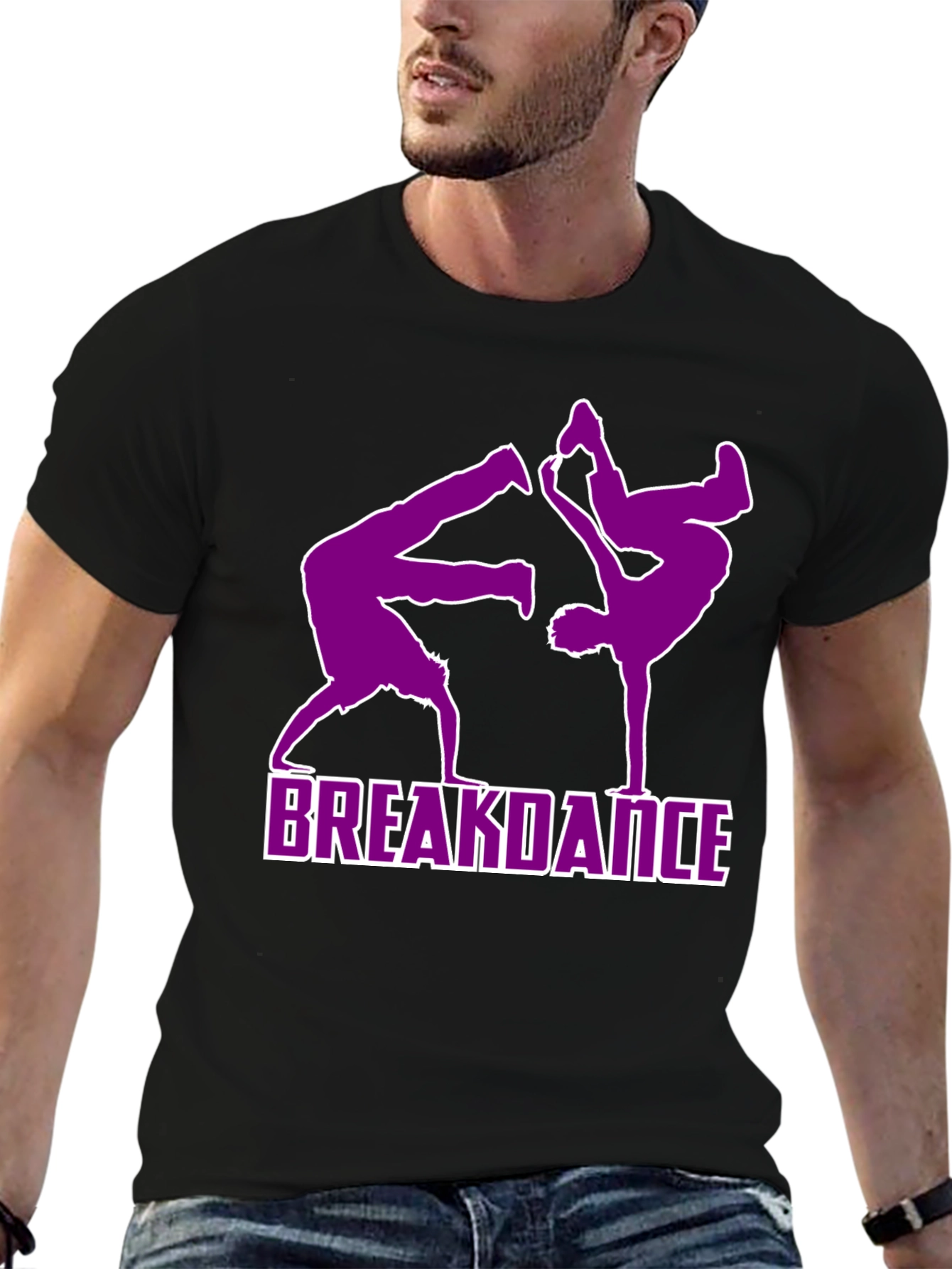 Breakdance Graphic T-Shirt - Cool Black Tee